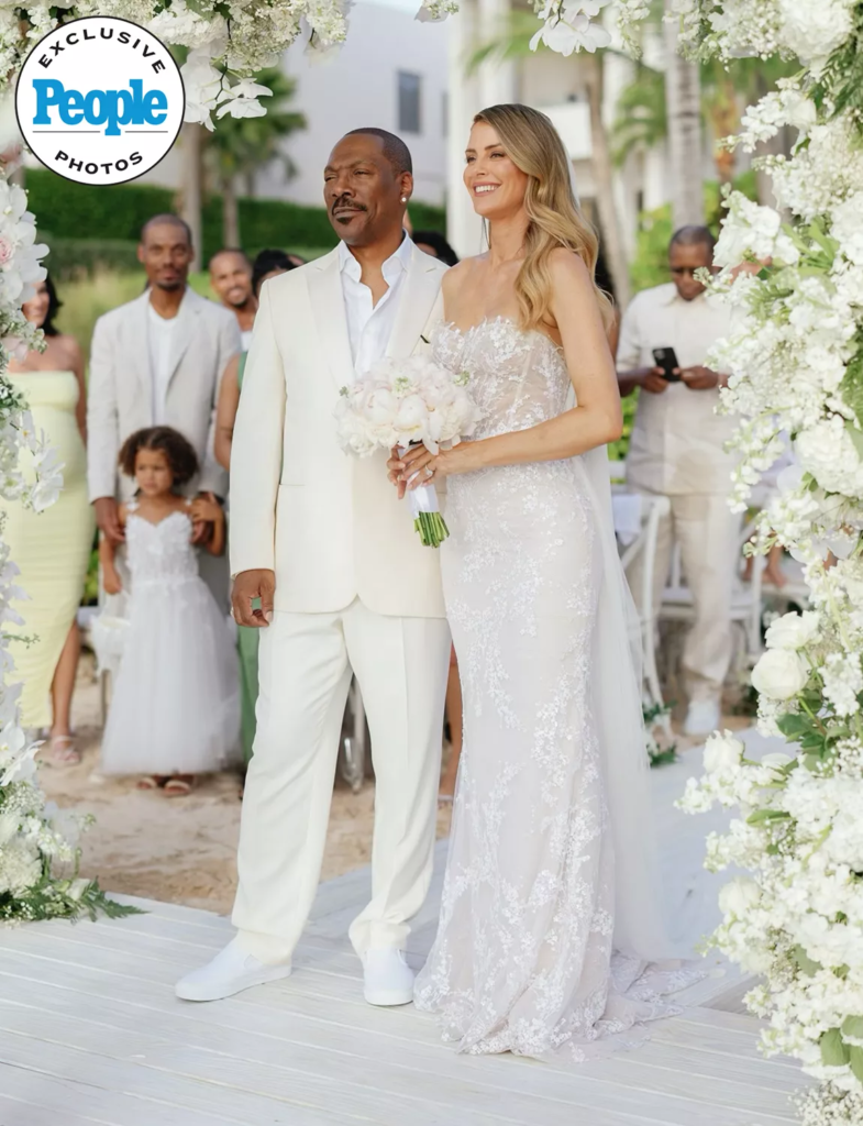 From Left: Eddie Murphy and Paige Butcher on July 9, 2024. @CHARDPHOTO