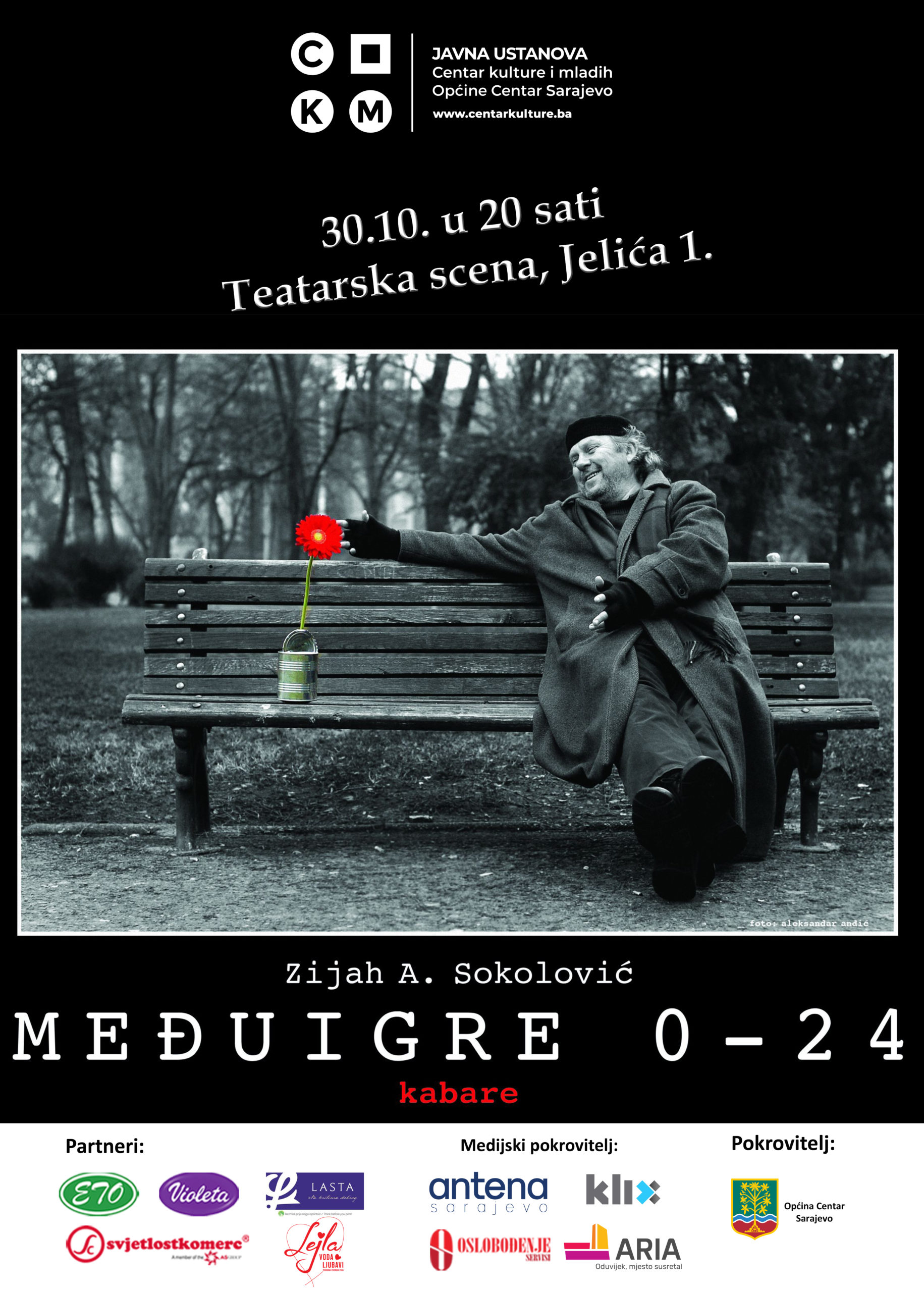 ‘’Međuigre 0-24’’ Zijaha Sokolovića u srijedu u CKM-u