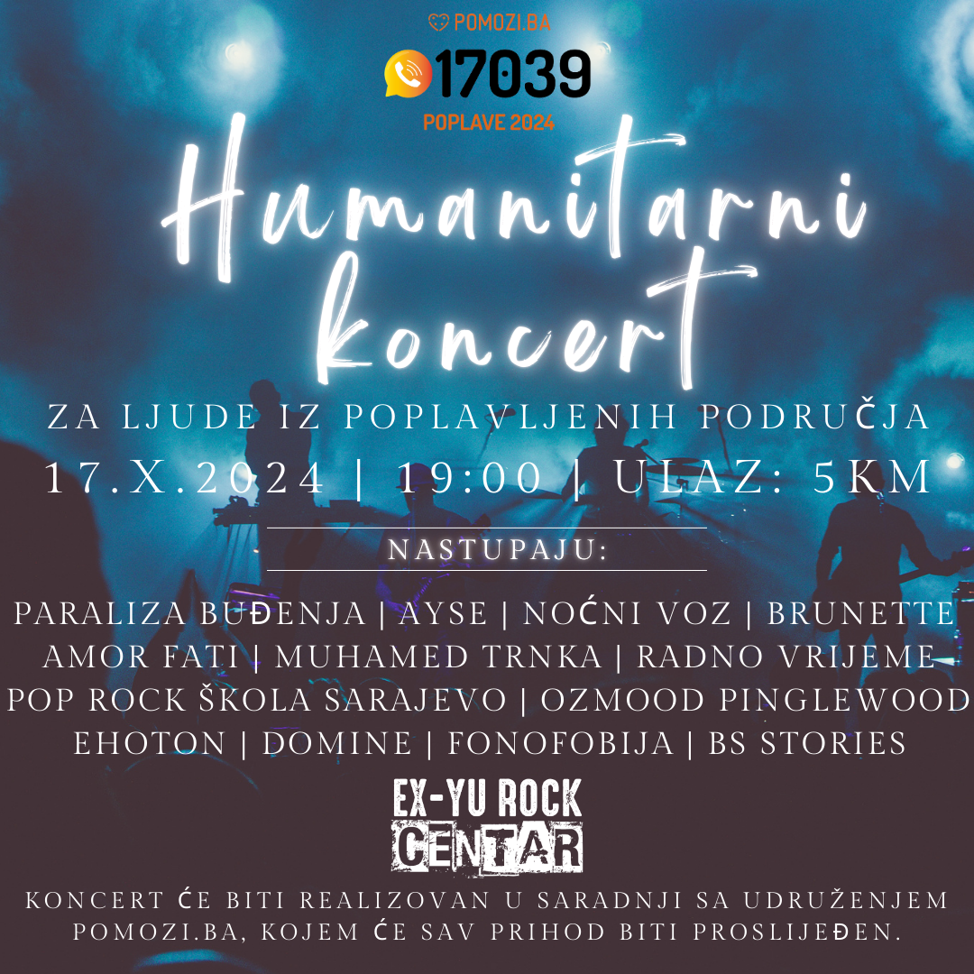 Ex-yu rock centar organizuje humanitarni koncert