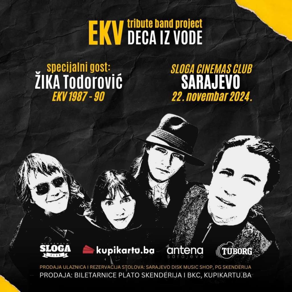 Koncert EKV Tribute sa Žikom Todorovićem 22. novembra  u Sarajevu