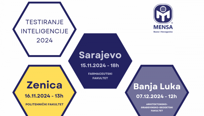 Baner za promociju testiranja - Mensa BiH