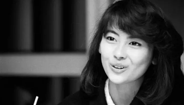 Singer-Miho-Nakayama-Speaks-During-An-Interview-1980s