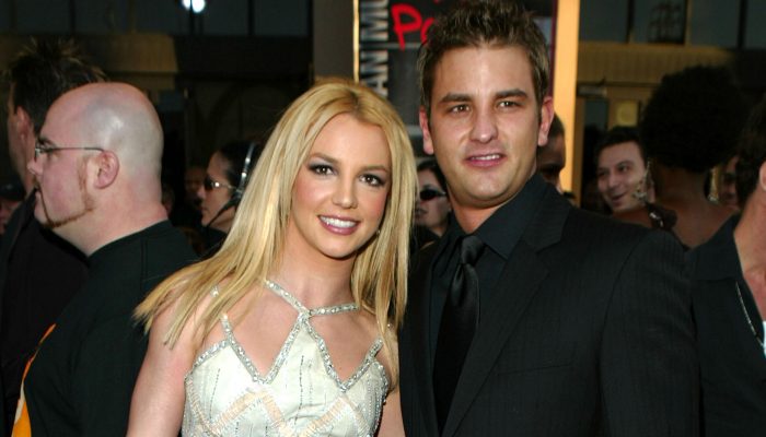 Britney Spears and brother, Bryan Spears during 31st Annual American Music Awards - Arrivals at Shrine Auditorium in Los Angeles, California, United States. (Photo by Chris Polk/FilmMagic)