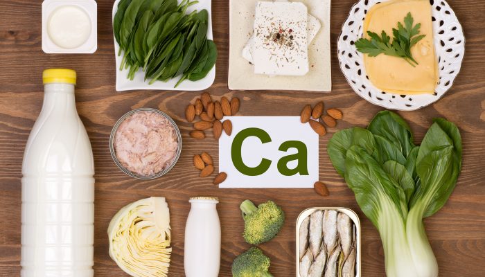 Food containing calcium