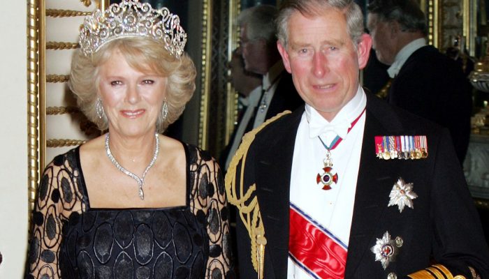 Camilla, Duchess of Cornwall with Prince Charles
ROYAL BANQUET CELEBRATING NORWEGIAN ROYAL FAMILY  OFFICIAL VISIT, BUCKINGHAM PALACE, LONDON, BRITAIN  - 25 OCT 2005, Image: 221276704, License: Rights-managed, Restrictions: , Model Release: no, Credit line: - / Shutterstock Editorial / Profimedia