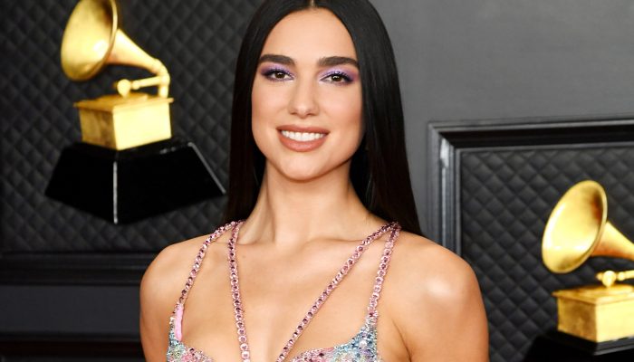 LOS ANGELES, CALIFORNIA - MARCH 14: Dua Lipa attends the 63rd Annual GRAMMY Awards at Los Angeles Convention Center on March 14, 2021 in Los Angeles, California. (Photo by Kevin Mazur/Getty Images for The Recording Academy )