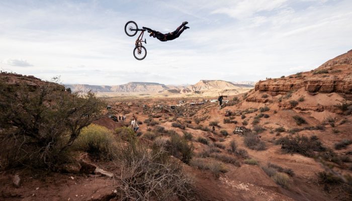 Szymon Godziek performs at Red Bull Rampage in Virgin, Utah, USA on 07 October, 2024 // Bartek Wolinski / Red Bull Content Pool // SI202410080116 // Usage for editorial use only //